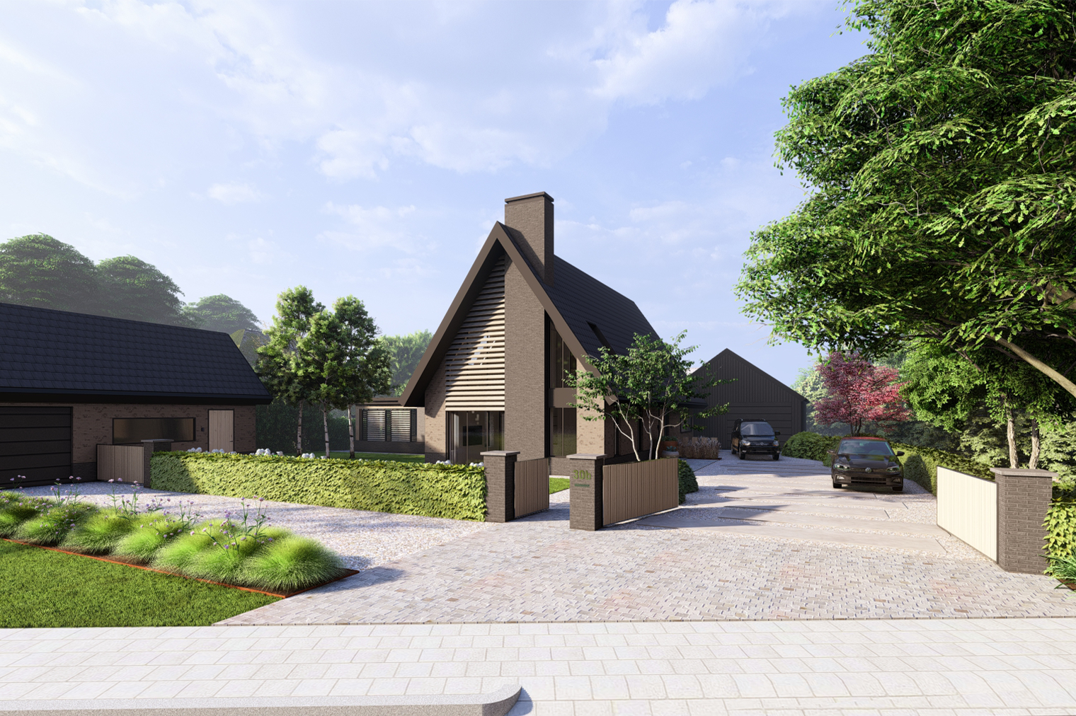 MODERN EN SFEERVOLLE TUIN IN ZWAAGWESTEINDE